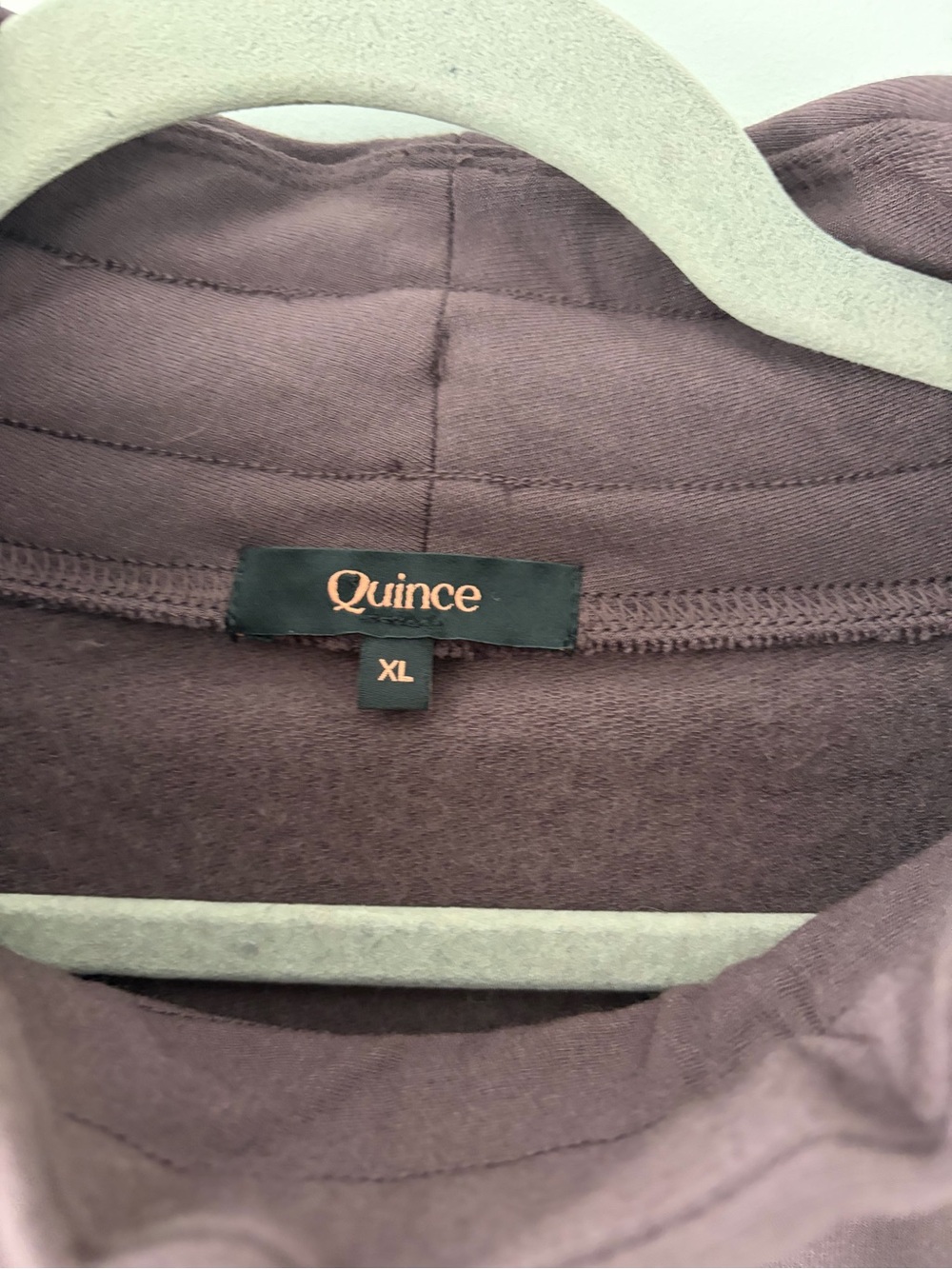Quince Super Soft Fleece Mock Neck Pullover Casual Sweater Dried Fig XL - Picture 3 of 8